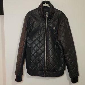 G-star RAW man's black leather jacket size M